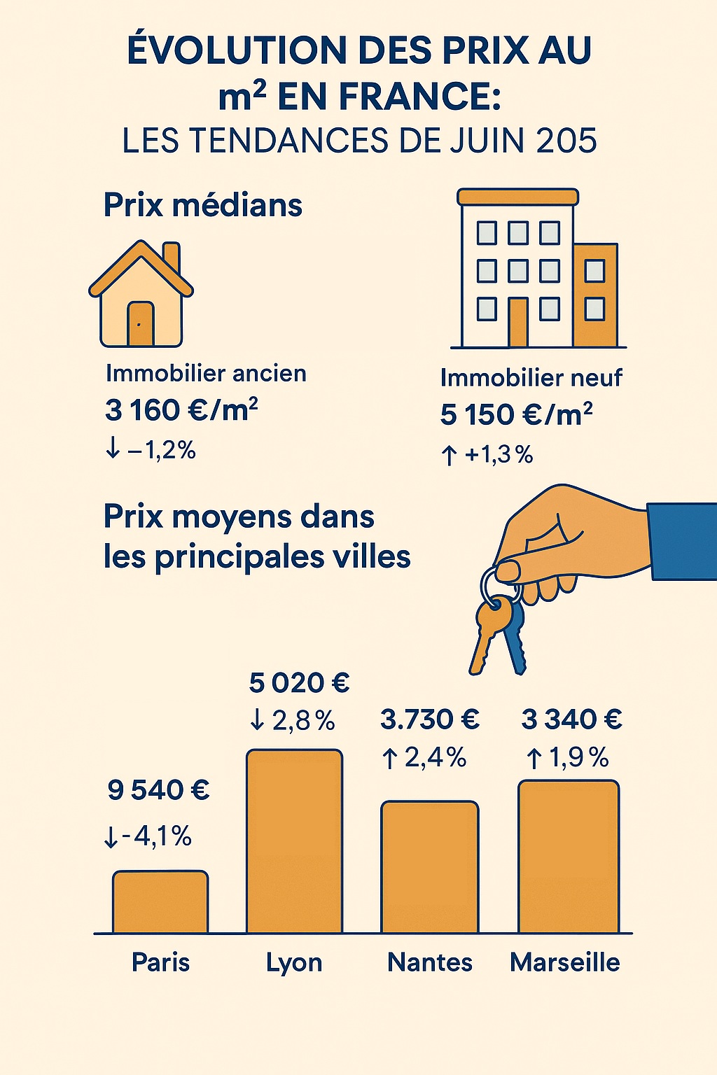 Prix au m² en juin 2025 : les vraies tendances du marché