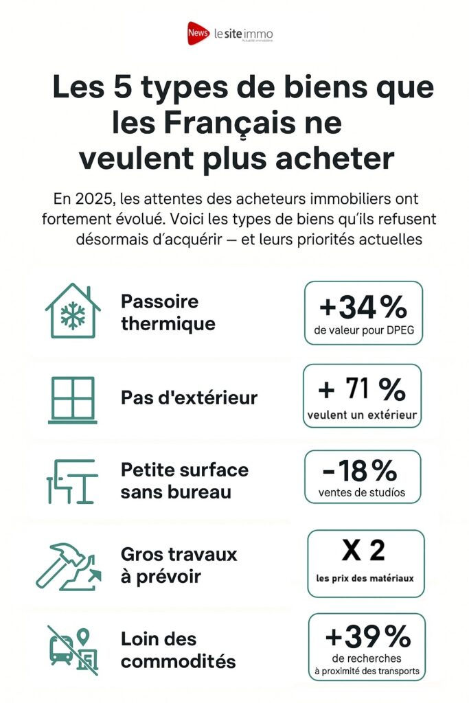 Immobilier : les biens que les Français refusent désormais d’acheter