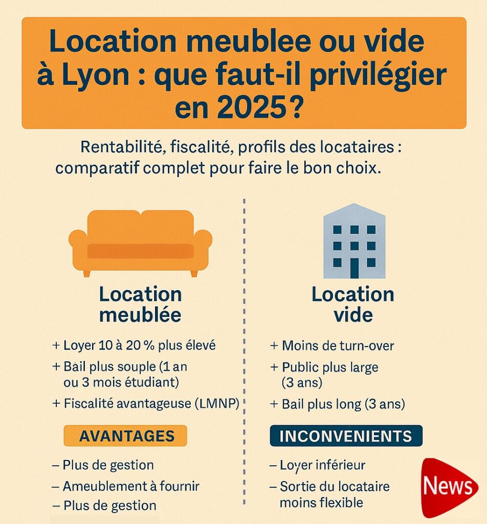location meublée ou vide Lyon 2025