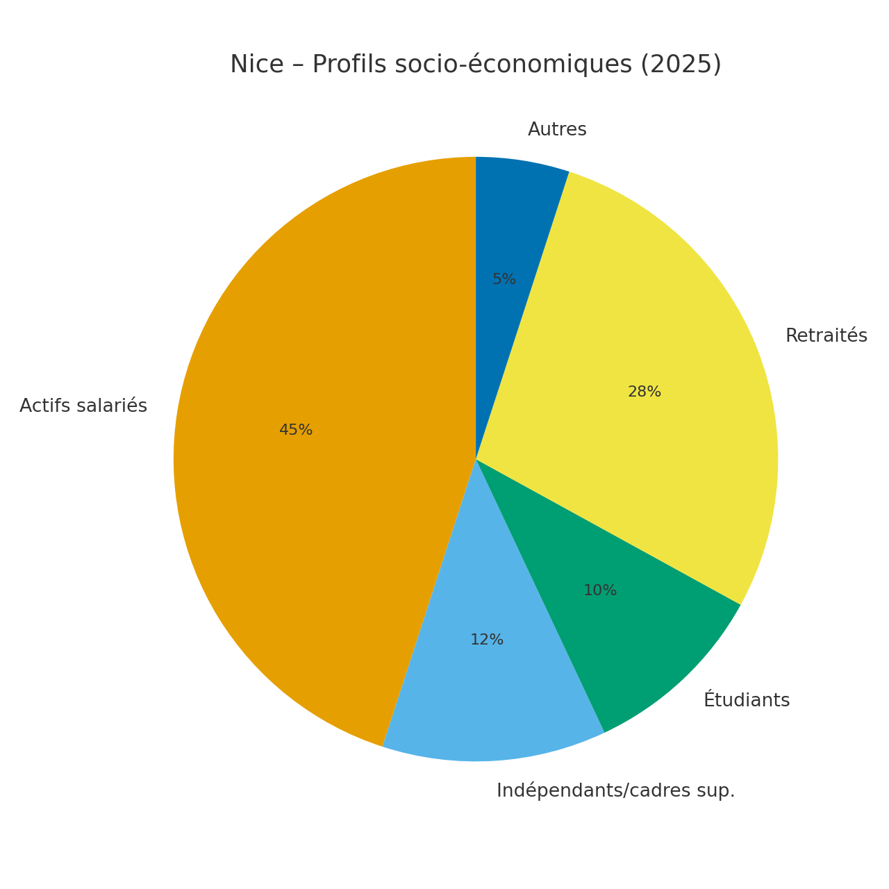Nice – Profils socio-économiques 2025