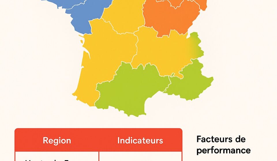 Carte de France illustrant les régions qui tirent leur épingle du jeu sur le marché immobilier en 2025