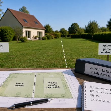 Division de terrain : quelles autorisations faut-il obtenir avant de vendre ou construire ? Division de terrain avec création d'une nouvelle parcelle constructible et autorisations d'urbanisme