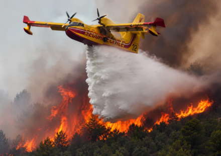 Incendies en France : pourquoi les feux de forêt progressent-ils chaque année ? Canadair larguant de l'eau sur un important incendie de forêt en France pendant l'été 2026
