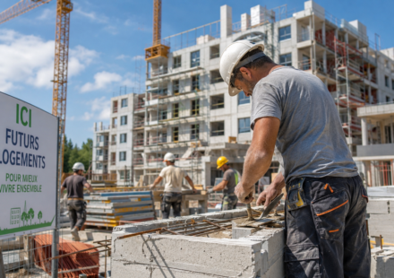 Loi Relance Logement 2026 : pourquoi cette réforme peut transformer le marché immobilier et relancer les travaux Des artisans réalisent des travaux de construction sur un chantier de logements neufs dans le cadre de la relance du marché immobilier en France.