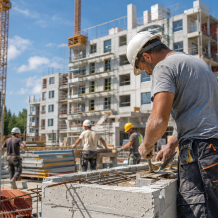 Loi Relance Logement 2026 : pourquoi cette réforme peut transformer le marché immobilier et relancer les travaux Des artisans réalisent des travaux de construction sur un chantier de logements neufs dans le cadre de la relance du marché immobilier en France.