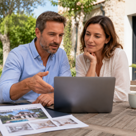 Immobilier en 2026 : quels sont les critères qui permettent réellement de vendre un logement plus rapidement ? Couple préparant la vente de son logement avec un agent immobilier en 2026