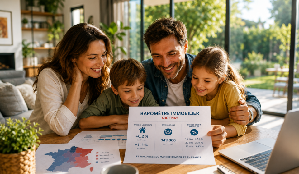 Baromètre immobilier France – Août 2026 Baromètre immobilier France août 2026 et évolution des prix immobiliers