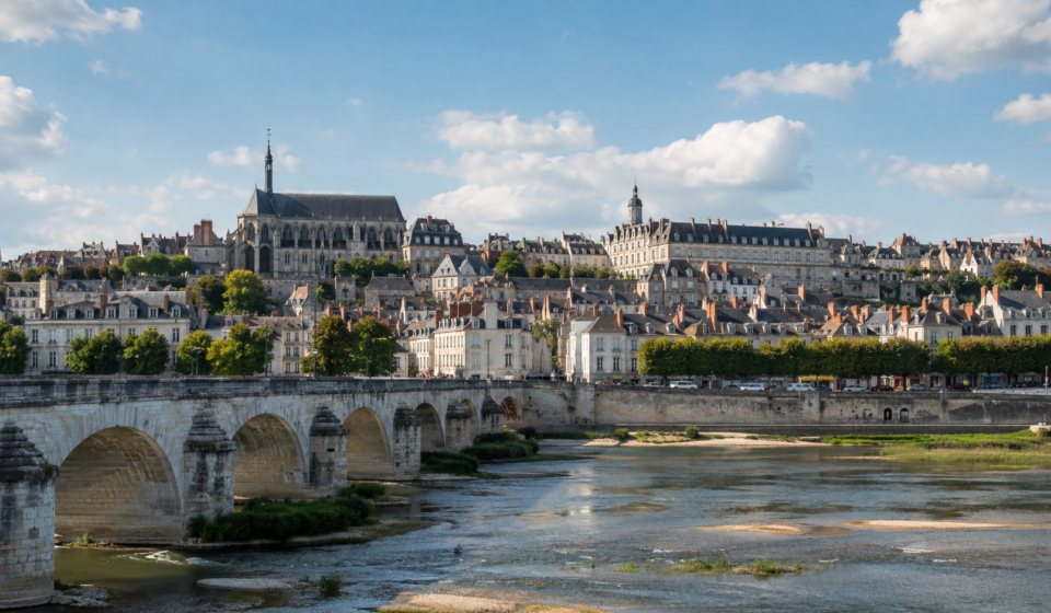 Immobilier à Blois : où acheter et à quel prix en 2026 ? Vue de Blois et de son patrimoine immobilier depuis les bords de Loire