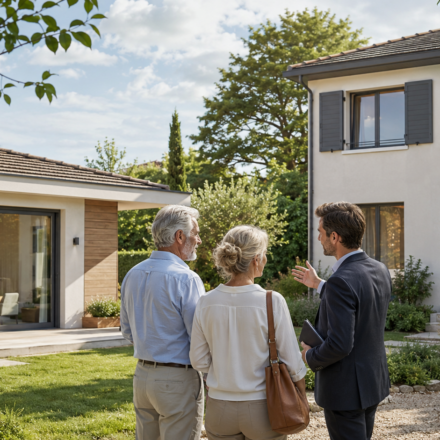 Maison à étage ou plain-pied : laquelle vieillira le mieux avec ses propriétaires ? Couple comparant une maison de plain-pied et une maison à étage avant un achat immobilier