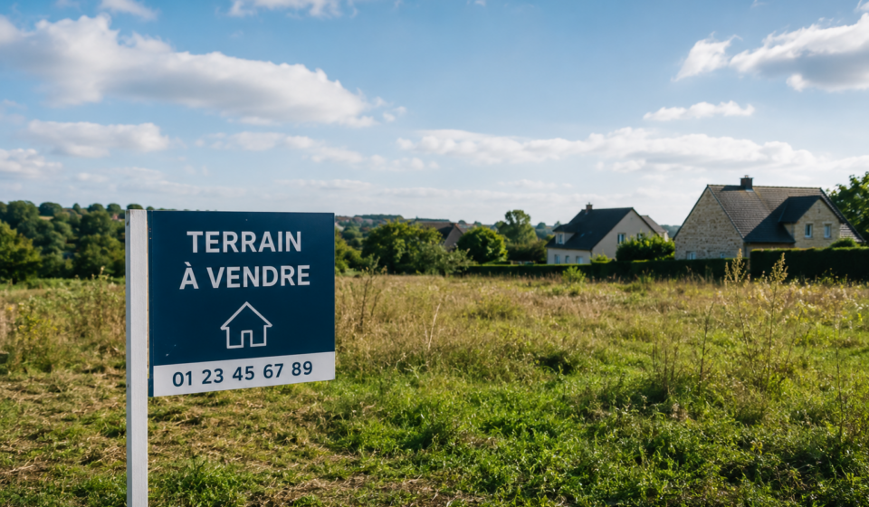 Terrains constructibles : pourquoi leur rareté pourrait soutenir les prix en 2026 Terrain constructible à vendre illustrant la rareté du foncier en France en 2026