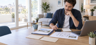 Primo-accédant calculant son apport personnel et l’épargne à conserver après son achat immobilier
