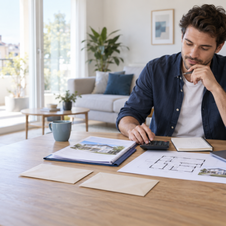 Budget pour acheter : Quel apport personnel faut-il prévoir pour acheter un logement ? Primo-accédant calculant son apport personnel et l’épargne à conserver après son achat immobilier