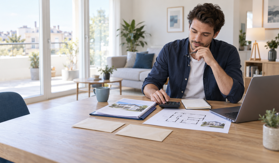 Budget pour acheter : Quel apport personnel faut-il prévoir pour acheter un logement ? Primo-accédant calculant son apport personnel et l’épargne à conserver après son achat immobilier
