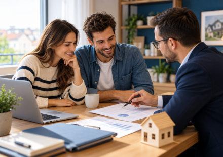 Baromètre du crédit immobilier septembre 2026 : la hausse des taux change-t-elle vraiment la donne pour les acheteurs ? Couple étudiant son crédit immobilier avec un conseiller en septembre 2026
