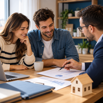Baromètre du crédit immobilier septembre 2026 : la hausse des taux change-t-elle vraiment la donne pour les acheteurs ? Couple étudiant son crédit immobilier avec un conseiller en septembre 2026