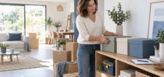 Nouvelle propriétaire organisant les réserves financières à conserver après l’achat de son logement