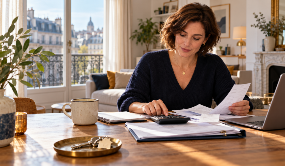 Une propriétaire calcule le revenu réel de son logement locatif à partir des loyers et des dépenses