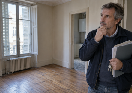 Propriétaire réfléchissant à la remise en location de son logement vacant