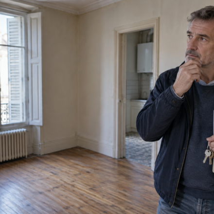 Propriétaire réfléchissant à la remise en location de son logement vacant