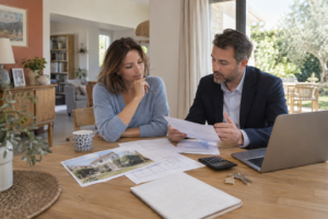 Propriétaire étudiant le financement du rachat de la part immobilière de son ex-conjoint