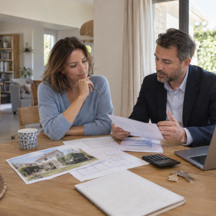 Propriétaire étudiant le financement du rachat de la part immobilière de son ex-conjoint