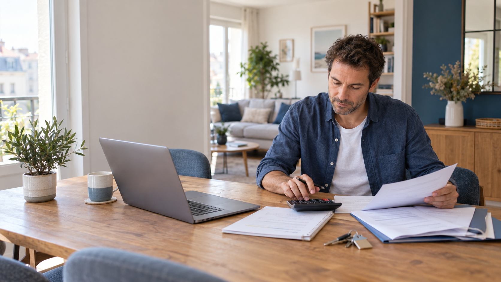 Propriétaire calculant le rendement net de son investissement locatif