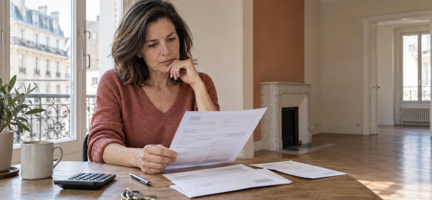 Propriétaire consultant les taxes applicables à son logement vacant