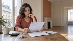 Propriétaire consultant les taxes applicables à son logement vacant