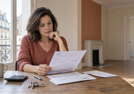 Propriétaire consultant les taxes applicables à son logement vacant
