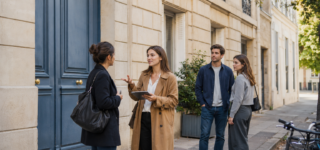 Plusieurs candidats attendent la visite d’un appartement à louer en septembre